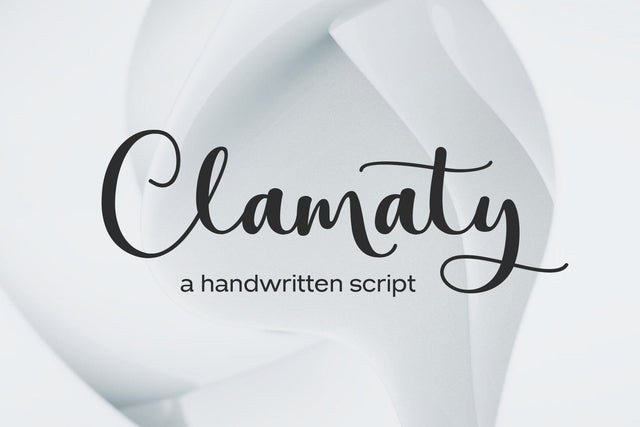 Clamaty script Font gatype 