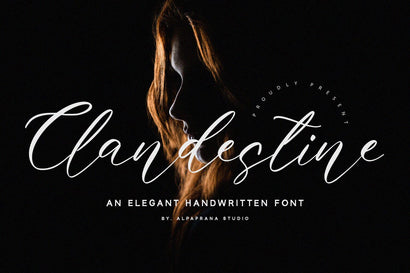 Clandestine - Handwritten Font Font Alpaprana Studio 