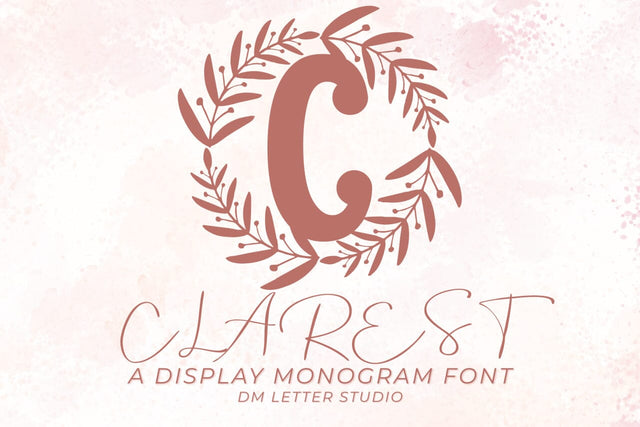 Clarest Monogram Font Font Dm Letter Studio 