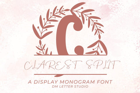 Clarest Split Monogram Font Font Dm Letter Studio 