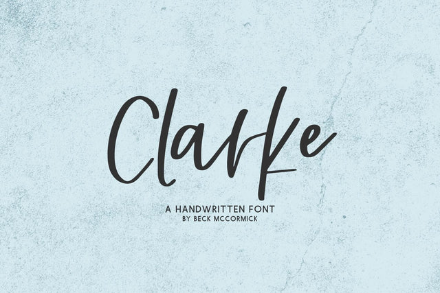Clarke Script Font Beck McCormick 