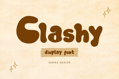 Clashy - Display Font SVG Sakha Design Studio 