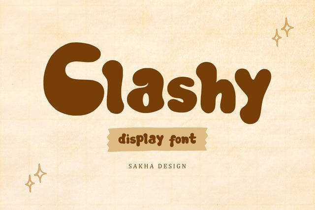 Clashy - Display Font SVG Sakha Design Studio 