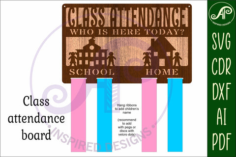 Class attendance board SVG laser cut file SVG APInspireddesigns 