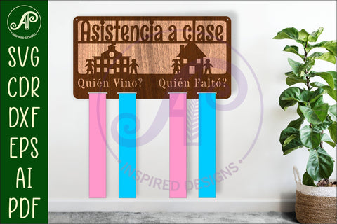 Class attendance board SVG laser cut file SVG APInspireddesigns 