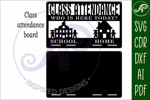 Class attendance board SVG laser cut file SVG APInspireddesigns 