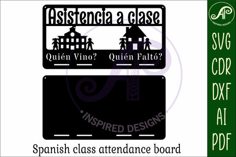 Class attendance board SVG laser cut file SVG APInspireddesigns 