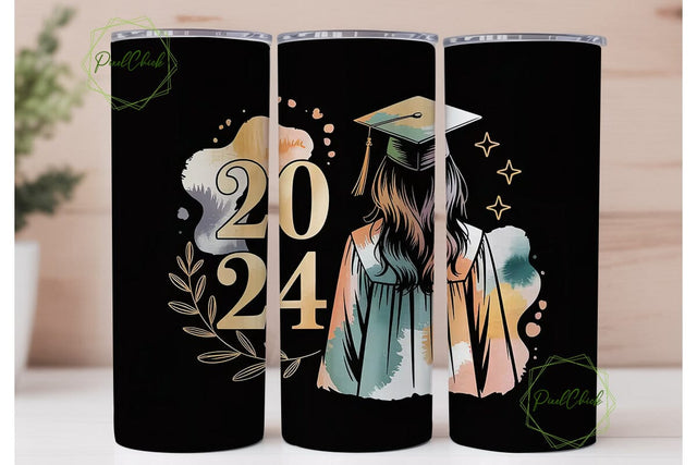 Class of 2024 Grad Tumbler Wrap Sublimation PixelChick 