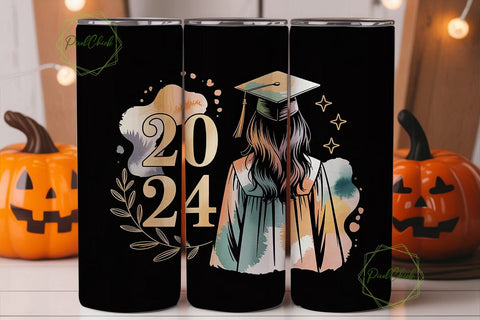 Class of 2024 Grad Tumbler Wrap Sublimation PixelChick 