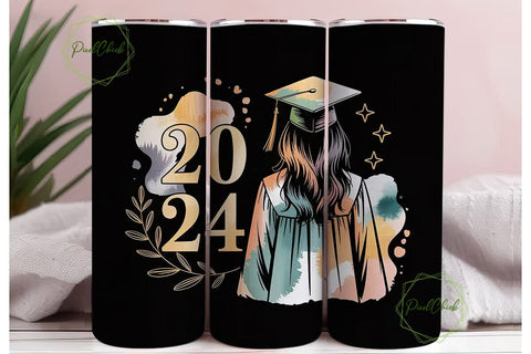 Class of 2024 Grad Tumbler Wrap Sublimation PixelChick 