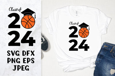Class of 2024 SVG. Basketball ball. Graduation shirt design SVG LaBelezoka 