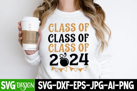 Class of 2024 SVG Cut File, Class of 2024 SVG Design, New Year SVG Cut File, Class of 2024 SVG Sublimation Design SVG BlackCatsMedia 