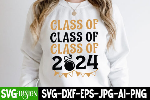 Class of 2024 SVG Cut File, Class of 2024 SVG Design, New Year SVG Cut File, Class of 2024 SVG Sublimation Design SVG BlackCatsMedia 