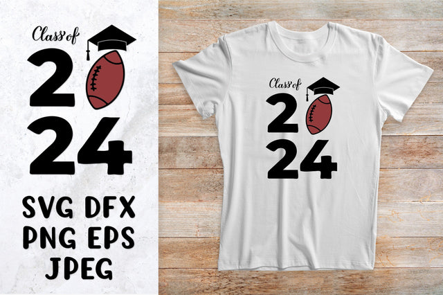 Class of 2024 SVG. Football ball. Graduation shirt design SVG LaBelezoka 