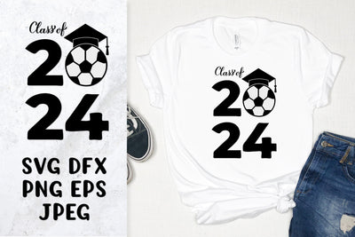 Class of 2024 SVG. Soccer ball. Graduation shirt design SVG LaBelezoka 