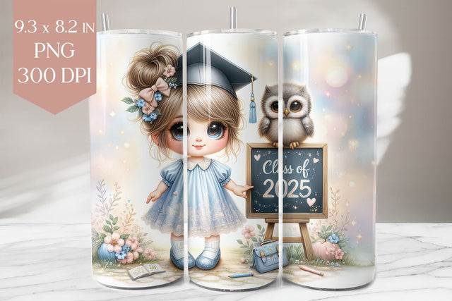 Class of 2025 Girl Tumbler Wrap Sublimation BijouBay 