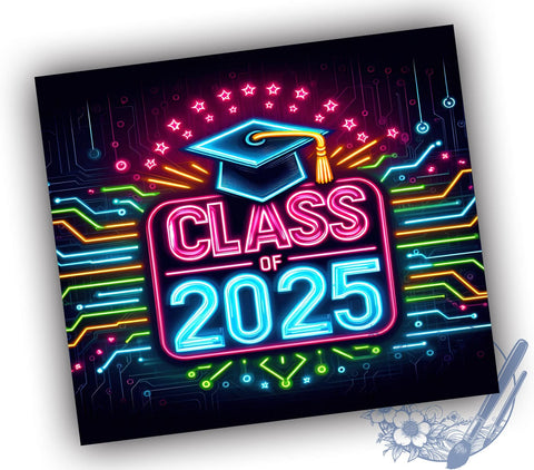 Class of 2025, Graduation Tumbler, PNG File, Sublimation Art, Senior Gift, School Spirit, Graduation Decor, Digital Download Sublimation ToriDesigns 
