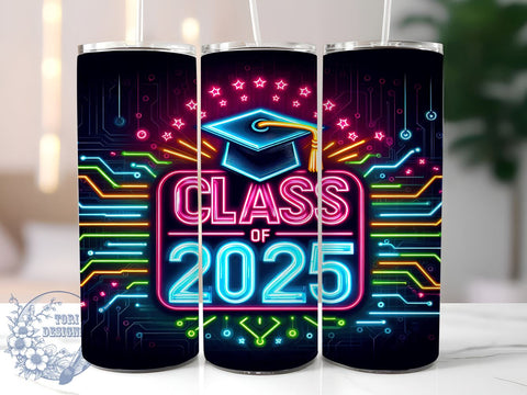 Class of 2025, Graduation Tumbler, PNG File, Sublimation Art, Senior Gift, School Spirit, Graduation Decor, Digital Download Sublimation ToriDesigns 