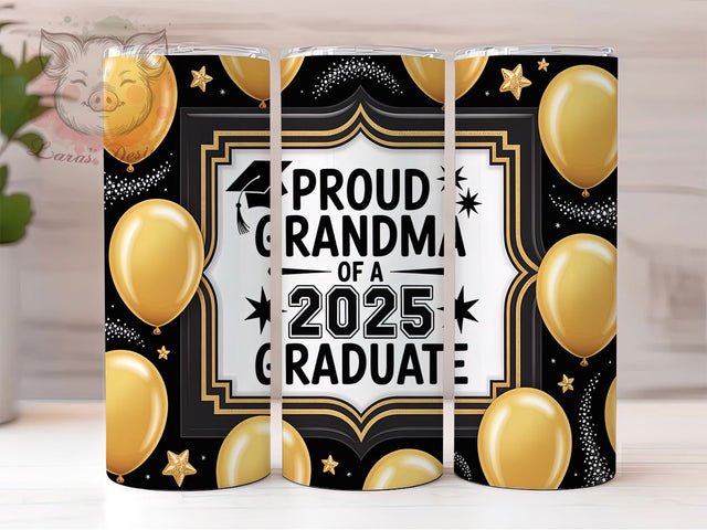 Class of 2025 Proud Grandma Tumbler, 2025 Graduate Grandma PNG, Proud Grandma Sublimation, Senior 2025 Tumbler Design, 20oz Graduation Wrap, Grandma Graduation Gift, Class Of 2025 Tumbler Sublimation Lara' s Designs 