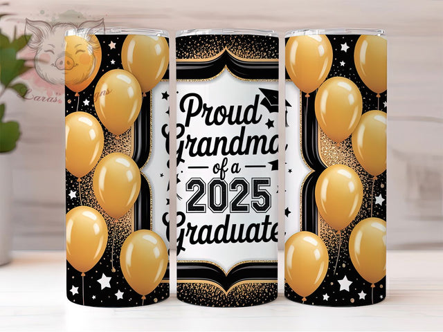 Class of 2025 Proud Grandma Tumbler, 2025 Graduate Grandma PNG, Proud Grandma Sublimation, Senior 2025 Tumbler Design, 20oz Graduation Wrap, Grandma Graduation Gift, Class Of 2025 Tumbler Sublimation Lara' s Designs 