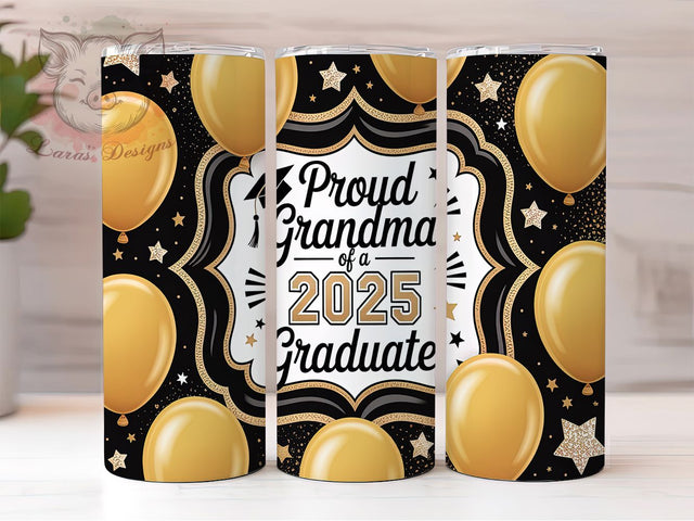 Class of 2025 Proud Grandma Tumbler, 2025 Graduate Grandma PNG, Proud Grandma Sublimation, Senior 2025 Tumbler Design, 20oz Graduation Wrap, Grandma Graduation Gift, Class Of 2025 Tumbler Sublimation Lara' s Designs 