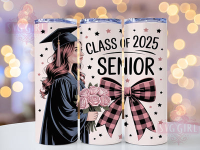 Class of 2025 Senior Girl Graduation Gift Tumbler, Senior Girl Tumbler Wrap, Graduation PNG Design, 20oz Sublimation Wrap, Class Of 2025 Gift, Cute Senior Tumbler, Graduation Tumbler For Her Sublimation SvggirlplusArt 