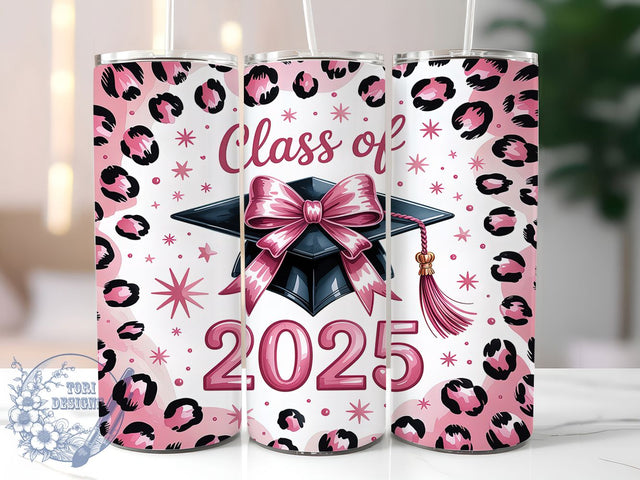 Class of 2025 Senior Graduation Pink Tumbler, Graduation Tumbler Wrap, 20oz Senior PNG, Pink Graduation Design, Senior Gift Idea, Sublimation Graduation Wrap, Class Of 2025 Cup Design Sublimation ToriDesigns 