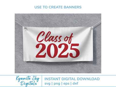 Class of 2025 SVG bundle high school college senior class graduation SVG Kyanite Sky Digitals 