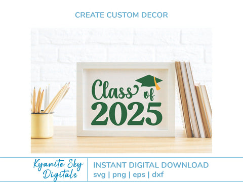 Class of 2025 SVG bundle high school college senior class graduation SVG Kyanite Sky Digitals 