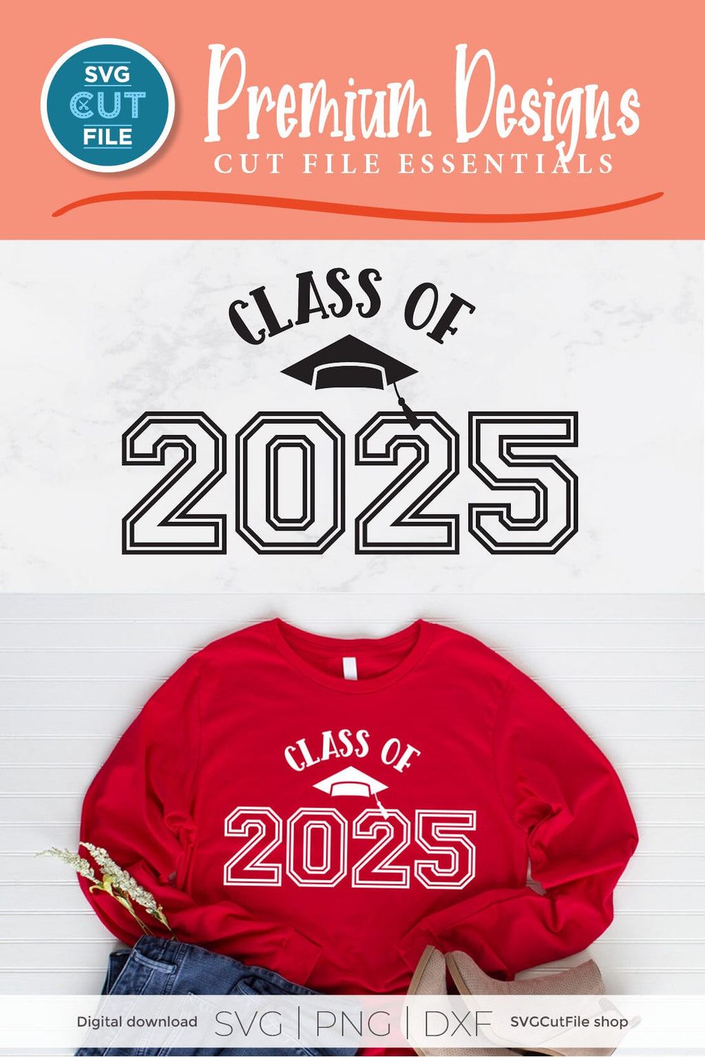 Class of 2025 svg, cute 2025 grad svg, 2025 graduation svg So Fontsy