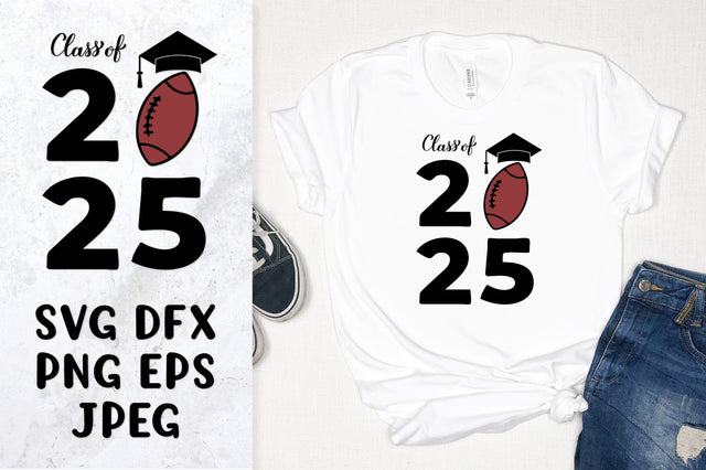 Class of 2025 SVG. Football ball. Graduation shirt design SVG LaBelezoka 