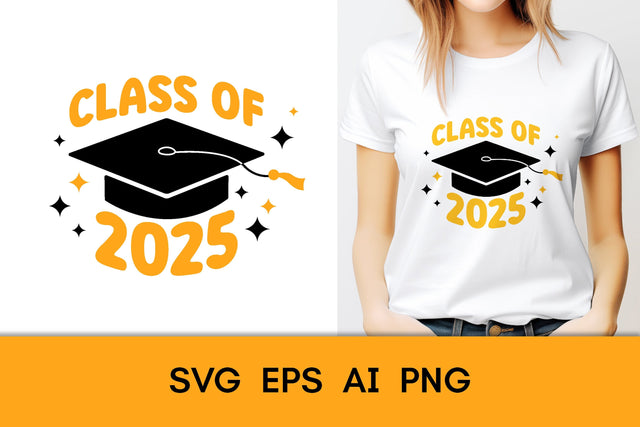 Class of 2025 SVG | Graduation 25 PNG Sublimation Academic Cap | Graduation T-Shirt Print Design Digital Download | Grad 2025 Vector EPS SVG AnnaViolet_store 