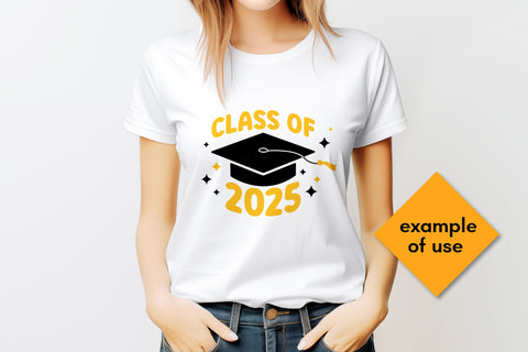 Class of 2025 SVG | Graduation 25 PNG Sublimation Academic Cap | Graduation T-Shirt Print Design Digital Download | Grad 2025 Vector EPS SVG AnnaViolet_store 