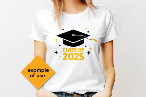 Class of 2025 SVG | Graduation 25 PNG Sublimation Academic Cap | Graduation T-Shirt Print Design Digital Download | Grad 2025 Vector EPS SVG AnnaViolet_store 