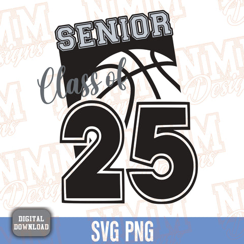 Class of 2025 SVG & PNG | Basketball Graduation Design for T-Shirts, Stickers, Crafts DIY Graduation Party Decor Baseball SVG NMMDesignsShop 