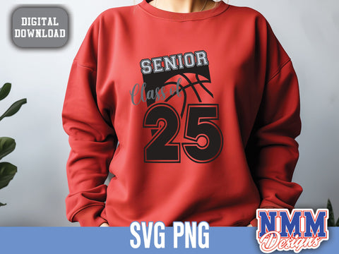 Class of 2025 SVG & PNG | Basketball Graduation Design for T-Shirts, Stickers, Crafts DIY Graduation Party Decor Baseball SVG NMMDesignsShop 