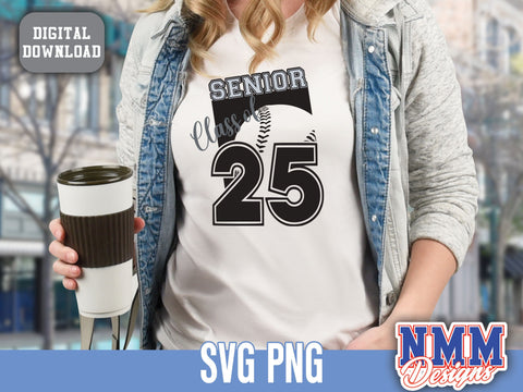 Class of 2025 SVG & PNG | Softball Graduation Design for T-Shirts, Stickers, Crafts DIY Graduation Party Decor Baseball SVG NMMDesignsShop 