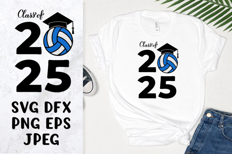 Class of 2025 SVG. Volleyball ball. Graduation shirt design SVG LaBelezoka 