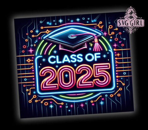Class of 2025 Tumbler, Graduation Gift, 20oz Sublimation, Senior Year Tumbler, High School Graduation, College Bound Drinkware, Instant Digital Download Sublimation SvggirlplusArt 