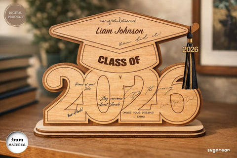 Class of 2026 Graduation Sign Laser Cut SVG SvgOcean 