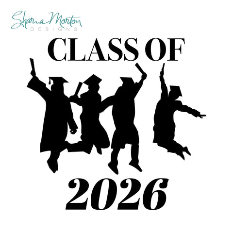 Class of 2026 Leaping Graduates Design SVG Sharia Morton Designs 