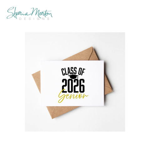 Class of 2026 Senior Design with Graduation Cap for Shirts, Cards, Signs and Party Decor Sublimation Sharia Morton Designs 