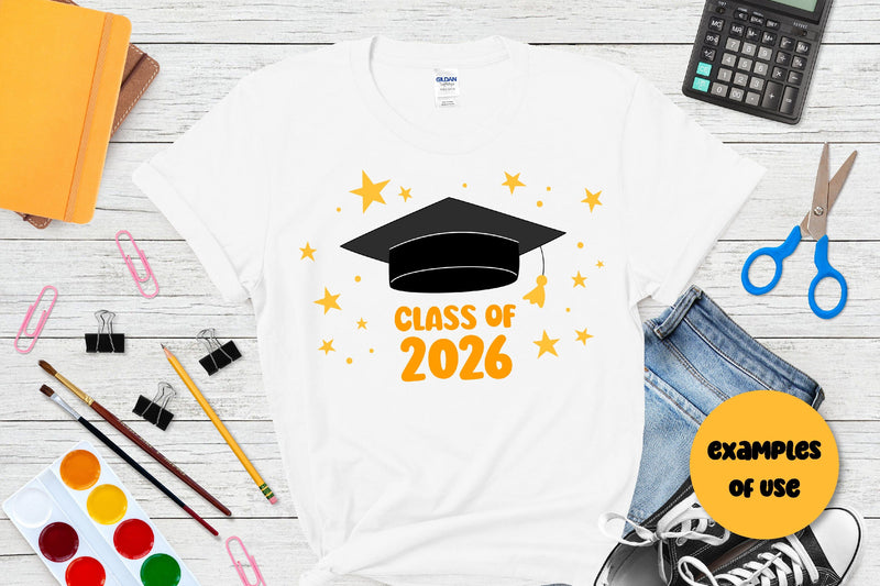 Class of 2026 SVG Bundle | Graduation 26 PNG Sublimation Academic Cap ...