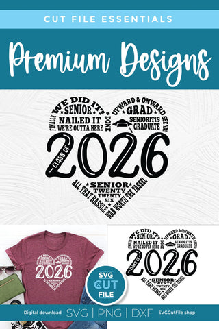 Class of 2026 svg, cute 2026 grad svg, 2026 graduation svg SVG SVG Cut File 