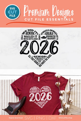 Class of 2026 svg, cute 2026 grad svg, 2026 graduation svg SVG SVG Cut File 