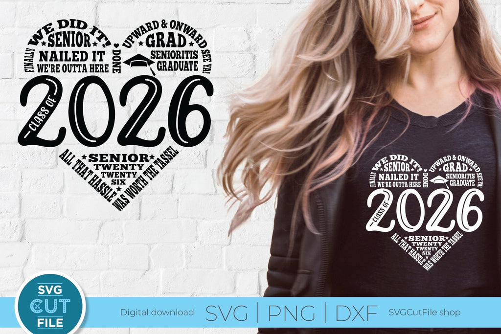 Class of 2026 svg, cute 2026 grad svg, 2026 graduation svg - So Fontsy