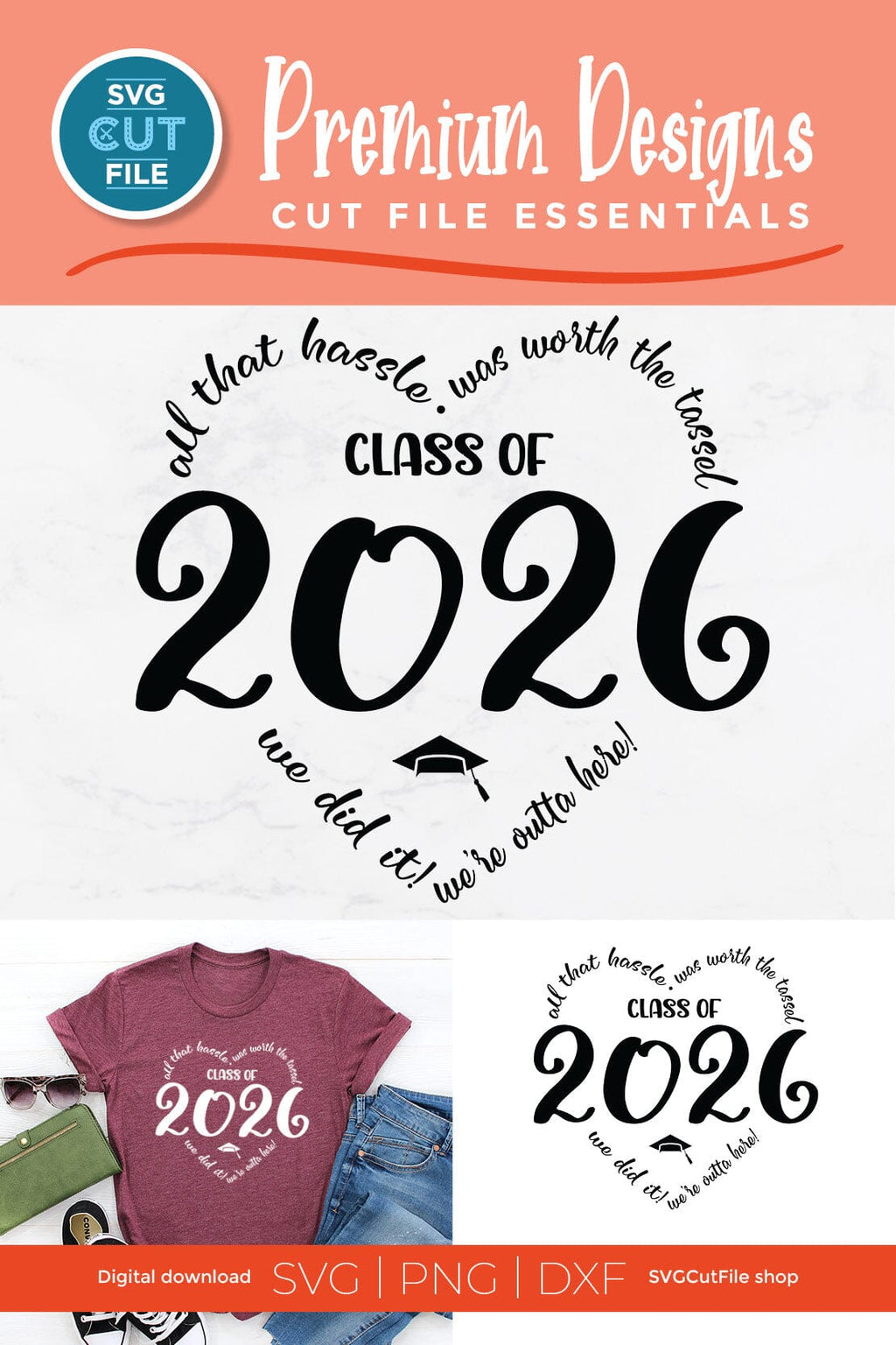 Class of 2026 svg, cute 2026 grad svg, 2026 graduation svg - So Fontsy