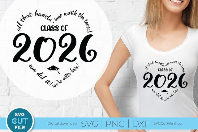 Class of 2026 svg, cute 2026 grad svg, 2026 graduation svg SVG SVG Cut File 