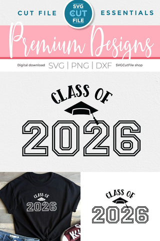 Class of 2026 svg, cute 2026 grad svg, 2026 graduation svg SVG SVG Cut File 