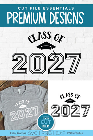 Class of 2027 svg, cute 2027 grad svg, 2027 graduation svg chunky SVG SVG Cut File 